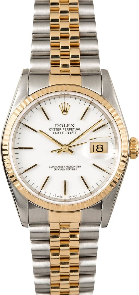 rolex datejust 2 tone 16233|pre owned rolex datejust 16233.